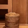 Storage boxes - The Rattan Bin Low - Natural Brown - BAZAR BIZAR LIVING