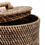 Storage boxes - The Rattan Bin Low - Natural Brown - BAZAR BIZAR LIVING
