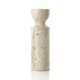 Bougeoirs et photophores  - Le Bougeoir Sablier en Travertin - Beige - M - BAZAR BIZAR LIVING