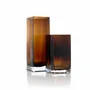 Vases - The Amber Cuboid Vase - Amber - S - BAZAR BIZAR LIVING