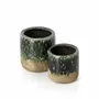 Pots de fleurs - Le Cache-pot Moss - Vert Béton - M - BAZAR BIZAR LIVING