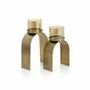 Candlesticks and candle holders - The Bow Glow T-light Holder - Gold - SET/2 - BAZAR BIZAR LIVING