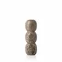 Bougeoirs et photophores  - Le Bougeoir Travertine Totem Taper - Gris - L - BAZAR BIZAR LIVING