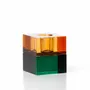 Candlesticks and candle holders - The Gem Blocks Candle Holder - Green Amber - BAZAR BIZAR LIVING