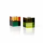 Candlesticks and candle holders - The Gem Blocks Candle Holder - Green Smoke - BAZAR BIZAR LIVING