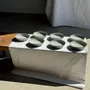 Everyday plates - Set of 7 handmade soup plates in grey glazed ceramic - OFFICE OBJETS