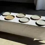 Everyday plates - Set of 6 handmade beige and brown glazed stoneware plates D20 H3 - OFFICE OBJETS