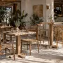Other tables - Tiga square table in natural solid teak - DESIGN TRIP