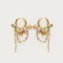 Bijoux - Boucles d'oreilles chaîne avec perles fantaisie multicolores - MY JEWELLERY
