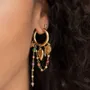 Bijoux - Boucles d'oreilles chaîne avec perles fantaisie multicolores - MY JEWELLERY