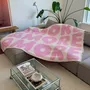 Throw blankets - Cotton Throw Blanket in Pink – KLEKKS NO. 11 - KLEKKS