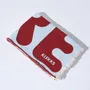 Throw blankets - Cotton Throw Blanket in Bordeaux & Light Blue – KLEKKS NO. 11 - KLEKKS