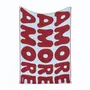 Throw blankets - Cotton Throw Blanket in Bordeaux & Light Blue – KLEKKS NO. 11 - KLEKKS