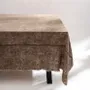 Christmas table settings - Linen Mud Dye Kantha Table Cover - MAISON MIEKO