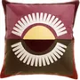 Coussins - Coussin brodé Eol Bordeaux 45 x 45 - MAISON VIVARAISE - SDE VIVARAISE WINKLER