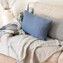 Throw blankets - Checked throw Irina Perle 140 X 200 - MAISON VIVARAISE - SDE VIVARAISE WINKLER