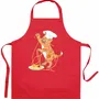 Tabliers de cuisine - Tablier de cuisine enfant Chat en cuisine recyclé Rouge 52 x 63 - MAISON VIVARAISE - SDE VIVARAISE WINKLER