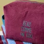 Clutches - Beau Cube Toiletry Bag Wine L 14 X 22 X 11 - LA CERISE SUR LE GATEAU