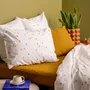 Linge de lit - Taie d'oreiller Odette Milk/Bronze 65 x 65 - LA CERISE SUR LE GATEAU