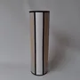 Wall lamps - TUBE wall lamp in ivory and natural linen | 42 cm - CÔTE OUEST DÉCO - PRO