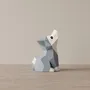 Decorative objects - Papercraft 3D DIY Kits - Mini Grey Paper Wolf - MOKI MOKI