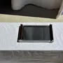 Platter and bowls - Vintage rectangular metal and wood mirror tray L38 H4 - OFFICE OBJETS