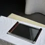 Platter and bowls - Vintage rectangular metal and wood mirror tray L38 H4 - OFFICE OBJETS