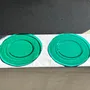 Formal plates - Set of 10 large green blown glass presentation plates - OFFICE OBJETS