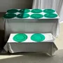 Formal plates - Set of 10 large green blown glass presentation plates - OFFICE OBJETS