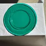 Formal plates - Set of 10 large green blown glass presentation plates - OFFICE OBJETS