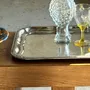Formal plates - Large vintage tray in silver plated metal art nouveau - OFFICE OBJETS
