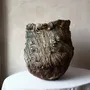 Ceramic - Carved Ceramic Vase with Organic Forms - WOJCIECH DZIENNIAK ART