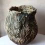 Ceramic - Carved Ceramic Vase with Organic Forms - WOJCIECH DZIENNIAK ART