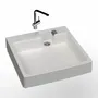 Lavabos - Mongardi : Supera, Bac gain de place en résine, Installable sur le lave-linge, Résistant aux acides, Facile à monter, Pré-perçable pour installer un robinet, 60L × 60P × 11H cm, Blanc - MONGARDI