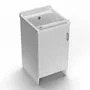 Lavabos - Mongardi : Meuble évier-lavoir en bois avec bac en résine, Pré-perçable pour installer un robinet, Résistant aux acides, Intérieur, 45L × 50P × 85H cm, Blanc - MONGARDI