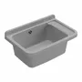 Lavabos - Mongardi : Évier multifonction en résine, Fixation murale, Résistant aux acides, Intérieur et Extérieur, 58,3L × 38,5P × 26H cm, Gris ciment - MONGARDI