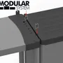 Etagères - Mongardi : Étagère en résine à 3 niveaux, Facile à monter, Résistante, Charge maximale 50 kg, Système modulaire, Intérieur et Extérieur, 80L × 39,5P × 85H cm, Gris et Noir - MONGARDI