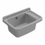 Lavabos - Mongardi : Évier multifonction en résine, Fixation murale, Résistant aux acides, Intérieur et Extérieur, 50L × 33,5P × 24H cm, Gris ciment - MONGARDI
