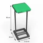 Shelves - Mongardi: Mr. B Mono Resin Bag Holder, Easy to Assemble, With Lid and Bag Retaining Frame, Suitable for 80–110 L Bags, 31.5W × 36D × 80H cm, Black and Green - MONGARDI
