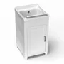 Sinks - Mongardi: Resin Utility Sink Cabinet, Pre-Drilled for Tap Installation, Acid-Resistant, Indoor and Outdoor, 45W × 50D × 85H cm, White - MONGARDI