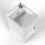 Sinks - Mongardi: Resin Utility Sink Cabinet, Pre-Drilled for Tap Installation, Acid-Resistant, Indoor and Outdoor, 45W × 50D × 85H cm, White - MONGARDI