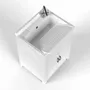 Sinks - Mongardi: Resin Utility Sink Cabinet, Pre-Drilled for Tap Installation, Acid-Resistant, Indoor and Outdoor, 60W × 50D × 85H cm, White - MONGARDI