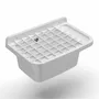 Lavabos - Mongardi : Évier multifonction en résine avec grille, Fixation murale, Résistant aux acides, Intérieur et Extérieur, 50L × 33,5P × 24H cm, Blanc - MONGARDI