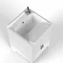 Sinks - Mongardi: Resin Utility Sink Cabinet, Pre-Drilled for Tap Installation, Acid-Resistant, Indoor and Outdoor, 60W × 60D × 85H cm, White - MONGARDI