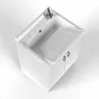 Lavabos - Mongardi : Meuble évier-lavoir en bois avec bac en résine, Pré-perçable pour installer un robinet, Résistant aux acides, Intérieur, 60L × 50P × 85H cm, Blanc - MONGARDI