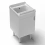 Sinks - Mongardi: Star Wooden Utility Sink Cabinet with Feet and Resin Tub, Pre-Drilled for Tap Installation, Acid-Resistant, Indoor, 46W × 51D × 85H cm, White - MONGARDI
