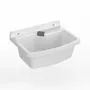 Lavabos - Mongardi : Évier multifonction Linea Vela en résine, Fixation murale, Résistant aux acides, Intérieur et Extérieur, 50L × 39P × 24H cm, Blanc - MONGARDI