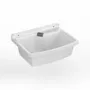 Lavabos - Mongardi : Évier multifonction Linea Vela en résine, Fixation murale, Résistant aux acides, Intérieur et Extérieur, 60L × 45P × 25H cm, Blanc - MONGARDI