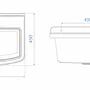 Lavabos - Mongardi : Évier multifonction Linea Vela en résine, Fixation murale, Résistant aux acides, Intérieur et Extérieur, 60L × 45P × 25H cm, Blanc - MONGARDI