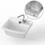 Lavabos - Mongardi : Évier multifonction Linea Vela en résine, Fixation murale, Résistant aux acides, Intérieur et Extérieur, 69L × 49P × 29H cm, Blanc - MONGARDI